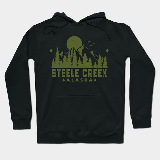 Steele Creek Alaska Mountain Souvenir Hoodie by HomeSpirit